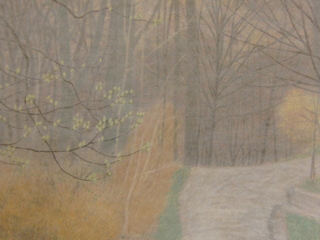 小林済、【芽立夕映】、希少な額装用画集より、新品額装付